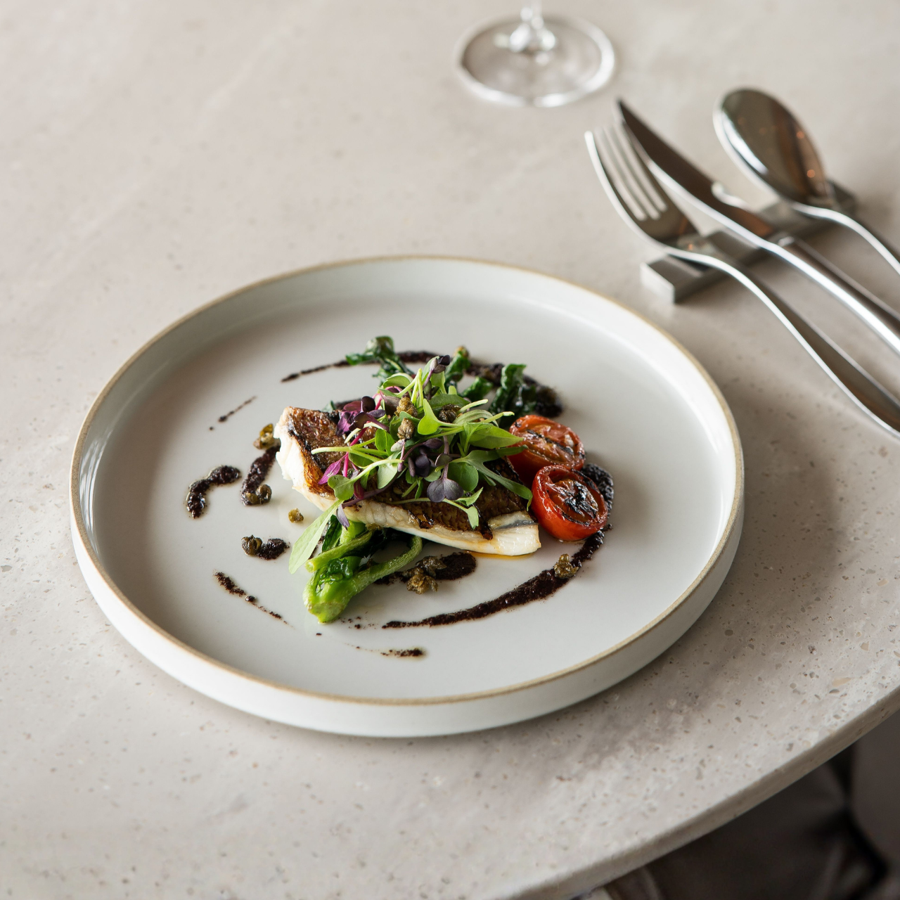 Fine dining dish with microgreens for Malta restaurants